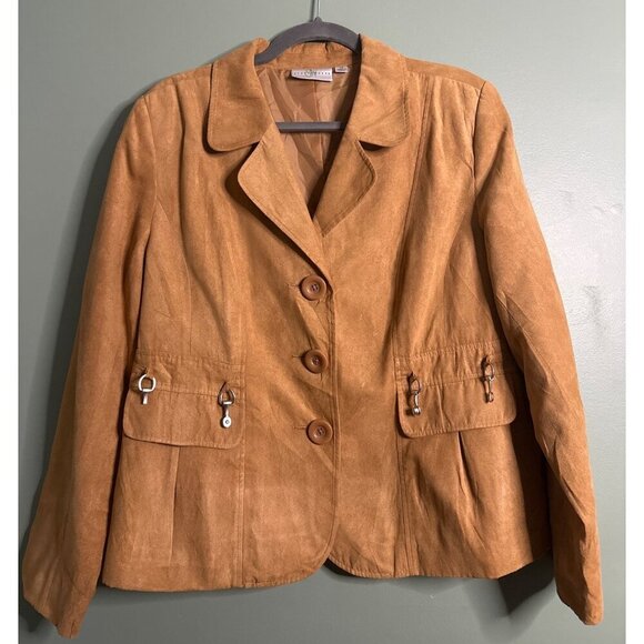 Studio Works Blazer Women’s 14 Deep Tan Fall quiet Luxury old money academia - Picture 2 of 8